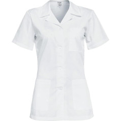 B-well Gabi Slip-On Tunic Women's Tunic Short Sleeve V-Neck Tunic Women's Care with Buttons