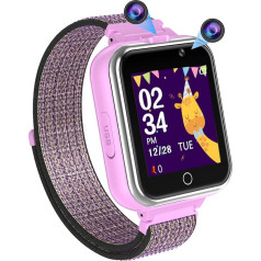 PTHTECHUS Smartwatch Children's Phone 1.54 Inch 24 Games Pedometer MP3 Music Camera Torch 3-14 Years Boy Girl Watch Gift