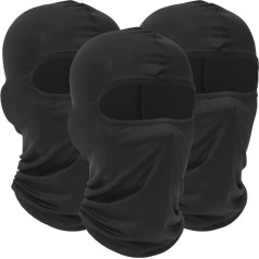 WTACTFUL Pack of 3 Balaclava Motorcycle Ski Mask Balaclava for Men and Women UV Protection, Thin and Breathable for Cycling Outdoor Sports
