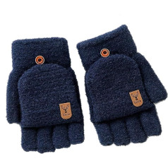 YVIIWL Fingerless Thermal Gloves Fluffy Touchscreen Winter Warm Men Women Children Bicycle MTB Osteoarthritis