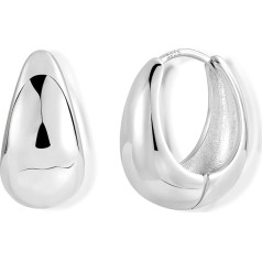 ASH'S CHOICE 925 Silver Hoop Earrings, Small Women's Earrings, Chunky, 14K Gold Hoop Earrings, Thick Cartilage Hoop Earrings, Huggie Hoop Earrings, Mini Hoop Earrings, Lightweight, Wide Earrings for