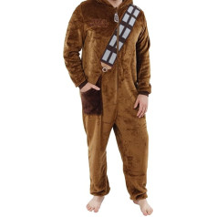 Star Wars Men's Onesie Chewbacca Costume Fleece Pyjamas Sleepsuit for Men