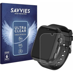 Savvies Pack of 6 Screen Protectors for Okyuk 4G Kids Smartwatch T45 Screen Protector Ultra Transparent