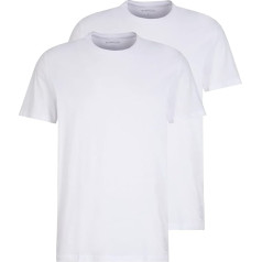 TOM TAILOR Men's Crew Neck T-Shirt in a Double Pack (Pack of 2)