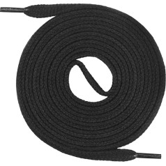 Mount Swiss Flat Shoelaces Made of 100% Cotton for Trainers, Sports Shoes, Running Shoes, Trekking Shoes, Shoelaces, Very Tear-Resistant, 7 mm Wide, Lengths 45 cm - 200 cm, Made in Europe