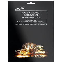 ZEFFFKA Gold and Silver Polishing Cloth for Jewellery Coins Watches and Other Fine Valuables Cleaner for Precious Metals Tarnish Colour Remover Special Size Soft Microfiber