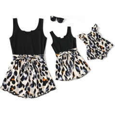 PATPAT Mother Daughter Jumpsuit Set - Matching Summer Outfit for Mum, Daughter & Baby, Family Outfit Summer, Comfortable Onesie for Mother & Daughter, Perfect for Holiday, Photo Shoot, Leisure