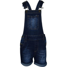 A2Z 4 Kids Children's Girls' Dungaree D77 Dark Blue_ 7-8 Dark Blue, dark blue