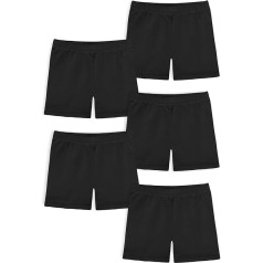 KEREDA Girls' Cycling Shorts Children's Shorts Sports Cotton 5 Pairs 5-14 Years