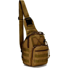 Samxu Metal Detector Sling Backpack Portable Multifunctional Shoulder Bag Chest Bag Crossbody Bag for Outdoor Hunting Garrett Minelab Finds Accessories (Khaki)