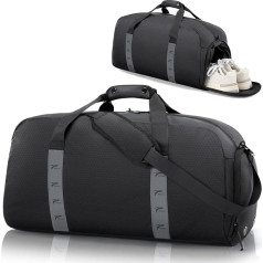 Tolaccea Men's Sports Bag with Shoe Compartment, Wet Compartment, 42L Water-Repellent & Ultralight Travel Bag, Training Bag, Duffle Bag for Women, Gym, Fitness, Travel, Shoulder Bag, Hand Luggage