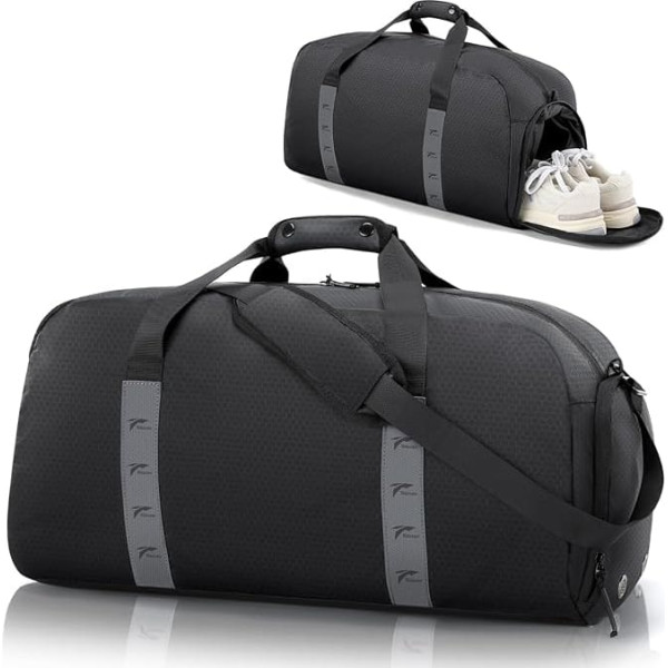 Tolaccea Men's Sports Bag with Shoe Compartment, Wet Compartment, 42L Water-Repellent & Ultralight Travel Bag, Training Bag, Duffle Bag for Women, Gym, Fitness, Travel, Shoulder Bag, Hand Luggage
