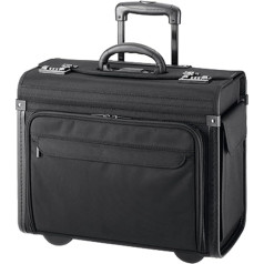 Bowatex Pilot case Trolley briefcase Polyester Black 46 cm, black, Pilot case