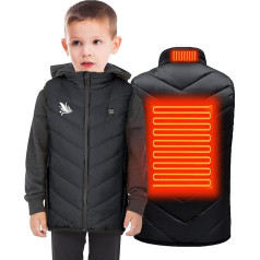 KODMNSW Heated Vest Children's Heated Vest USB Electric Heat Vest with 3 Adjustable Temperature Quilted Vest Water Protection (without Power Bank) Winter Outdoor Heated Jacket