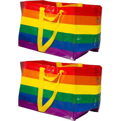 Ikea Storstomma (Frakta) Large 71L Pride Rainbow Reusable Tote Bags (Pack of 2)