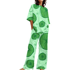 Women's Underdress Outfits for Women, 2 Piece Set Cotton Linen Oversized T-Shirts and Straight Cut Trousers, Tracksuit Plus Size Women Pyjamas Sexy Set Sexy Negligee Women