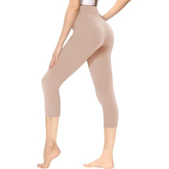 Gayhay Women's 3/4 Capri Leggings for Sports, 7/8 Sports Trousers, High Waist Capri Trousers, Opaque Leggings for Gym, Yoga