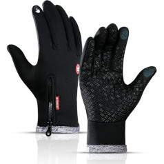Toupeone Women's Winter Gloves, Unisex Touchscreen Warm Gloves, Waterproof, Windproof & Non-Slip, L