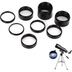 8PCS/Set 3/5/7/10/12/15/20/30mm Astronomical Extension Tube Kit, Telescopic Adapter Ring, Lens Extension Tubes to Extend the Length of Main Mirror of Astronomical Telescope
