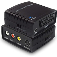 Rybozen Grabber Video Capture Card Transfer Hi8 VHS TV Format to DVD, Scart to USB, Audio and Video Recorder for Windows 7, 8, 10, 11 / Mac OS Analog Converter to Digital