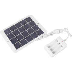 Solar Battery Charger, Solar Panel Battery Charger Polysilicon 3W 5V High Conversion Rate Efficient Output Portable Solar Cell for Cameras