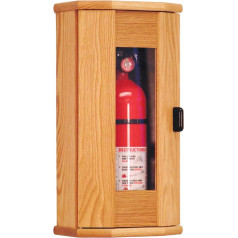 Wooden Mallet Fire Extinguisher Cabinet, 5-Pound, Light Oak/Acrylic