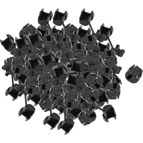 sourcingmap® 100Pcs HDB-2P-4 Flat Cable Wire Strain Relief Bush Grommet 10.5mm Length