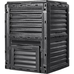 VEVOR Quick Composter 300L Garden Composter 60.7 x 60.5 x 82.5 cm Thermal Composter PP Plastic Composter, Corrosion Resistant, Heat Resistant Compost Container Composting to Reduce Household Waste