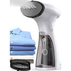 Blesgam Steamer Steamer 1600 W, Portable Steamer Constant Steam Performance 25 g/min, Compact Travel Iron, Steam Iron, Quick Wrinkle Smoothing for Clothes, White