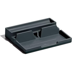 Durable 761358 VARICOLOR Desk Organiser, Compact Stationery Storage Tray with Phone/Table Mount - Charcoal