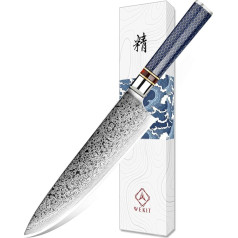 Kitchen Knife Damascus Knife 20.32 cm Chef's Knife Sharp Japanese Knife VG-10 Steel Professional Chef's Knife with Ergonomic Superior for Cutting Vegetables Meat for Homes
