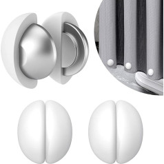 Shower Curtain Weights, Never Rust Shower Curtain Magnets, Silicone-Coated Magnets Tablecloths Magnets, for Window Curtain, Shower Curtain, Tablecloth Stop Bubbles (White, 3 Pairs)