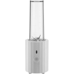 Alessi Plissé MDL17 W - Design Personal Blender Made of Thermoplastic Resin with Container and Mini Shredder made of PCGT, European Plug 380 W, White