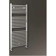 Kibath L408503 Washbasin Dryer Chrome G Towel Rail for Radiator Integration into the Hot Water Circuit Steel Pipes Finish 1200 x 500 Fits Standard Heating Network, Glossy Chrome