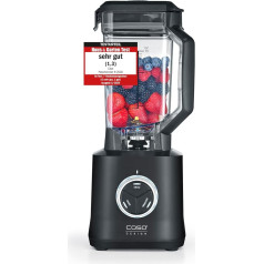 CASO PowerBlender B 2000 Professional Stand Mixer, Test Rating: Very Good, 30,000 rpm, Shatterproof Tritan Mixing Container, BPA-Free, 8-Way Knife System with Titanium Coating, Black