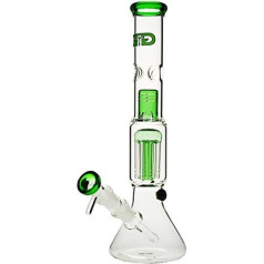 Grace Glass bong with 8-fold percolator, green 35cm - head&nature bong selection
