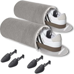 Shoe Wash Bag Washing Machine, 2 Pieces Shoes Wash Bag, Reusable Wash Bag Shoes with Hidden Zip, Shoe Bag Washing Machine with Shoe Tree 2 Pairs for All Shoe Types