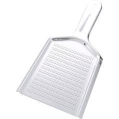 TIKUSAN Ginger Grater, Newness Stainless Steel Scoop Shaped Food Grater for Ginger, Mini Ginger Grater for Garlic, Fruit and Root Vegetables (16.8 x 30 cm)