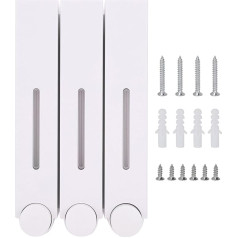 Shampoo Dispenser Wall Mounted, Three Head Presses, Soap Dispenser, Wall Mounted Dispenser, Shampoo, Bathroom, Liquid Soap Dispenser, Refillable Liquid Conditioner, Pump Dispenser for Bathroom Lotion