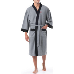 Izod Men's Waffle Knit Kimono Robe Bathrobe