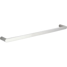 60cm Bathroom Single Towel Bar Rack - Polished Chrome, SUS Stainless Steel, Oval Style