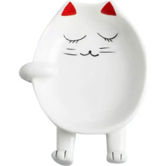 Ceramic Cat Spoon Rest, Ceramic Spoon Holder Cat Kitchen Accessories for Home Kitchen Restaurant (Red)