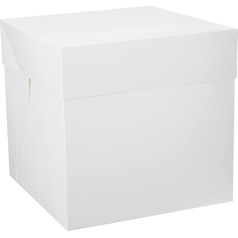 Decora Cake Box, 36.5 x 36.5 x 36 cm, Kannete and Kraft, White