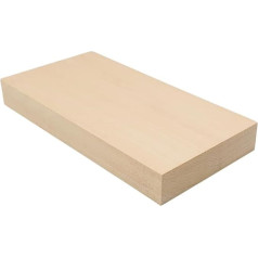 EdpaS Basswood Carving Board 20 x 10 x 2.5 cm - High Quality Carving Wood for Children & Adults - Perfect Basswood for Carving, Carving Set & Carving Knife for Carving Children