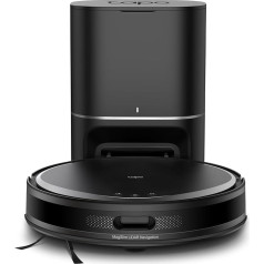 Tapo RV20 Max Plus Robot Vacuum Cleaner with Wiping Function and Automatic Suction Station, 5300Pa Ultra Strong Suction Power, 83 mm Ultra Slim, Compatible with Alexa & Google Assistant Voice Control,