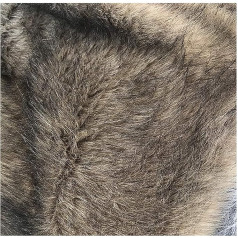 YANGUANG 160 x 50 cm Thickened Faux Wolf Fur Fabric By Half a Metre, Soft Brown Furry Fabric Shag Padding for DIY Clothing Decoration Light Long Hair Shaggy Blanket (Colour: Brown)