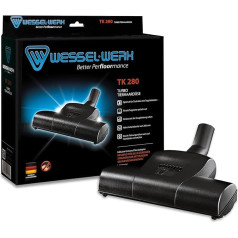 Wessel-Werk TK 280 Pet Hair Nozzle, Turbo Brush, Ideal for Pet Owners and Allergy Sufferers, Removes Cat and Dog Hair, Cleaning Accessories Included, Suitable for 32-38 mm