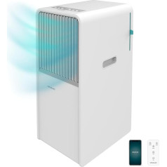 Cecotec - Mobile Klimageräte ForceClima 7550 Style Connected, 7000 BTU, Abdeckungsbereich 20 m2, Fernbedienung, Berührung, LED -Bildschirm, 4 Modi, 2 Geschwindigkeiten, Luftentfeuchter, Timer