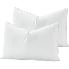 Deodar Feather Pillow Down Pillow 50 x 70 cm | Set of 2 | Suitable for Allergy Sufferers | 3 Chamber Breathable Hotel Quality Pillow | 790 g Fillings | Cotton Cover | Washable | Oeko-Tex RDS Certified