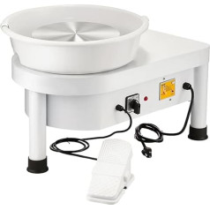 Mophorn Pottery Wheel Electric 25 cm Pottery Wheel Shaping Machine 280 W Electric Pottery Wheel Ceramic Machine Ceramic Wheel Machine DIY for Ceramic Work Crafts, White